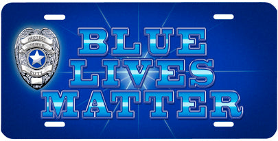"Blue Lives Matter” Auto Tag