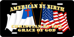“American by Birth...” Auto Tag