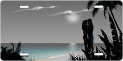 Silhouette Couple on the Beach - Auto Tag